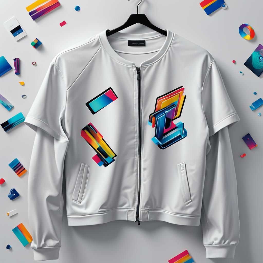 3D Vector Image of Apparel: T-shirts and Jacket