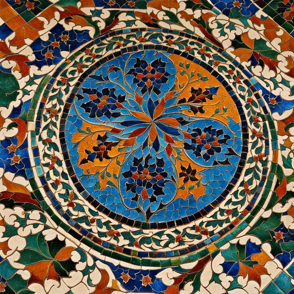Symmetrical Ottoman Tile Decorations
