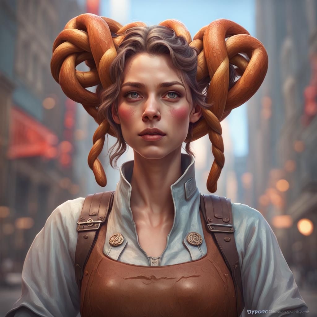 Hyperdetailed Portrait of Pretzel People, Trending Art