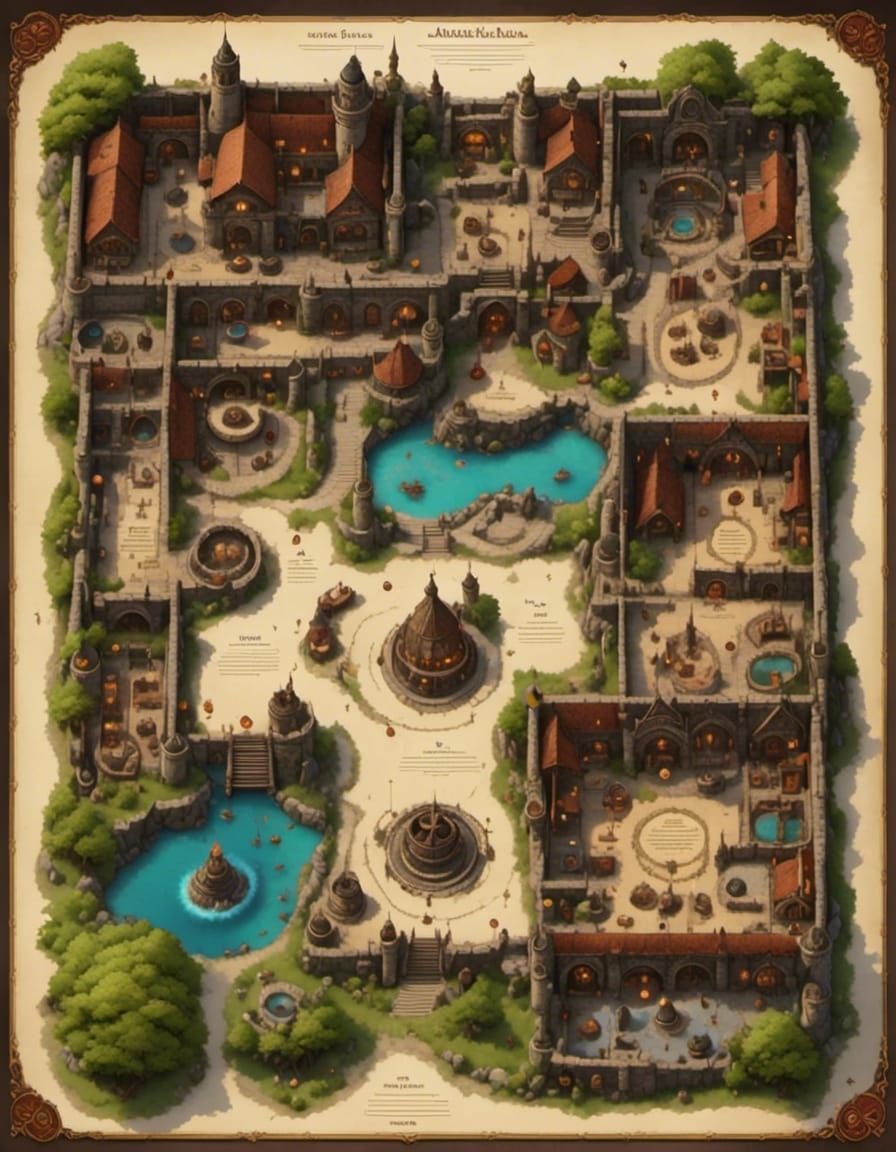 Medieval Kitchen Battlemap in Detailed Matte Painting