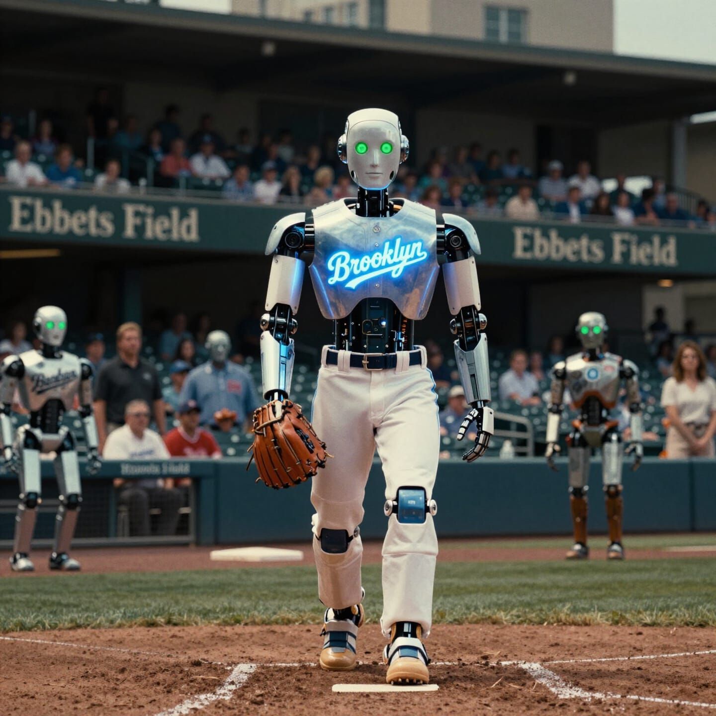 Robotic Baseball Player at Ebbets Field