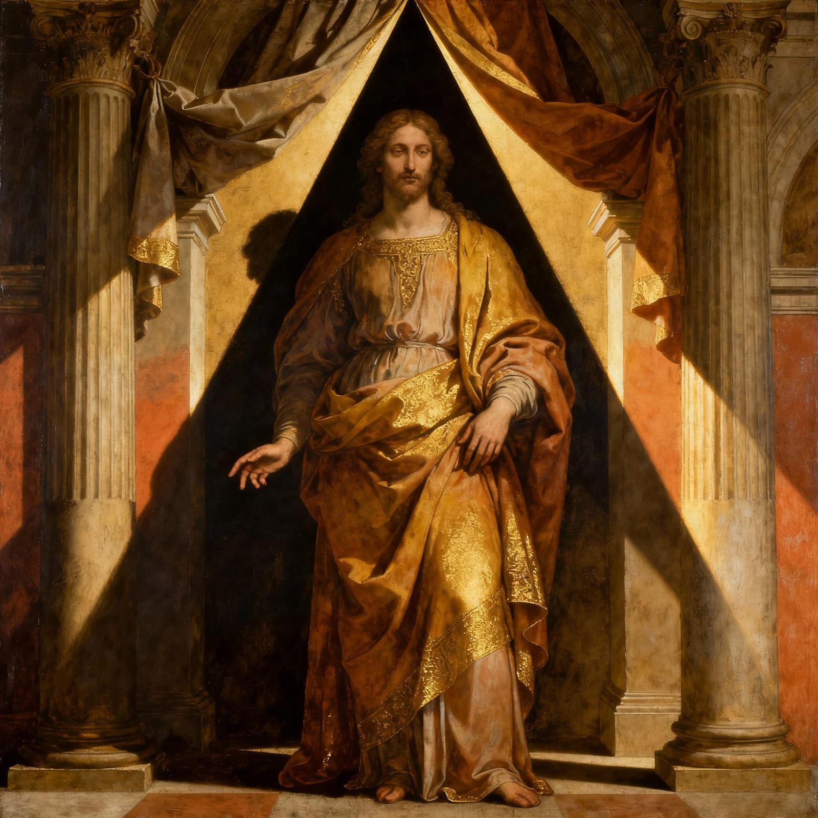 Renaissance Masterpiece with Chiaroscuro Lighting