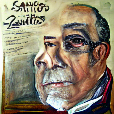 Colombian Portrait in Beatriz Gonzalez Style