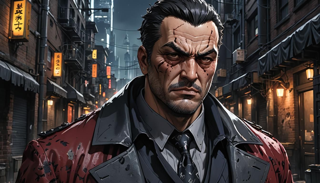 Carmine Falcone in Gotham: 3D Anime Portrait
