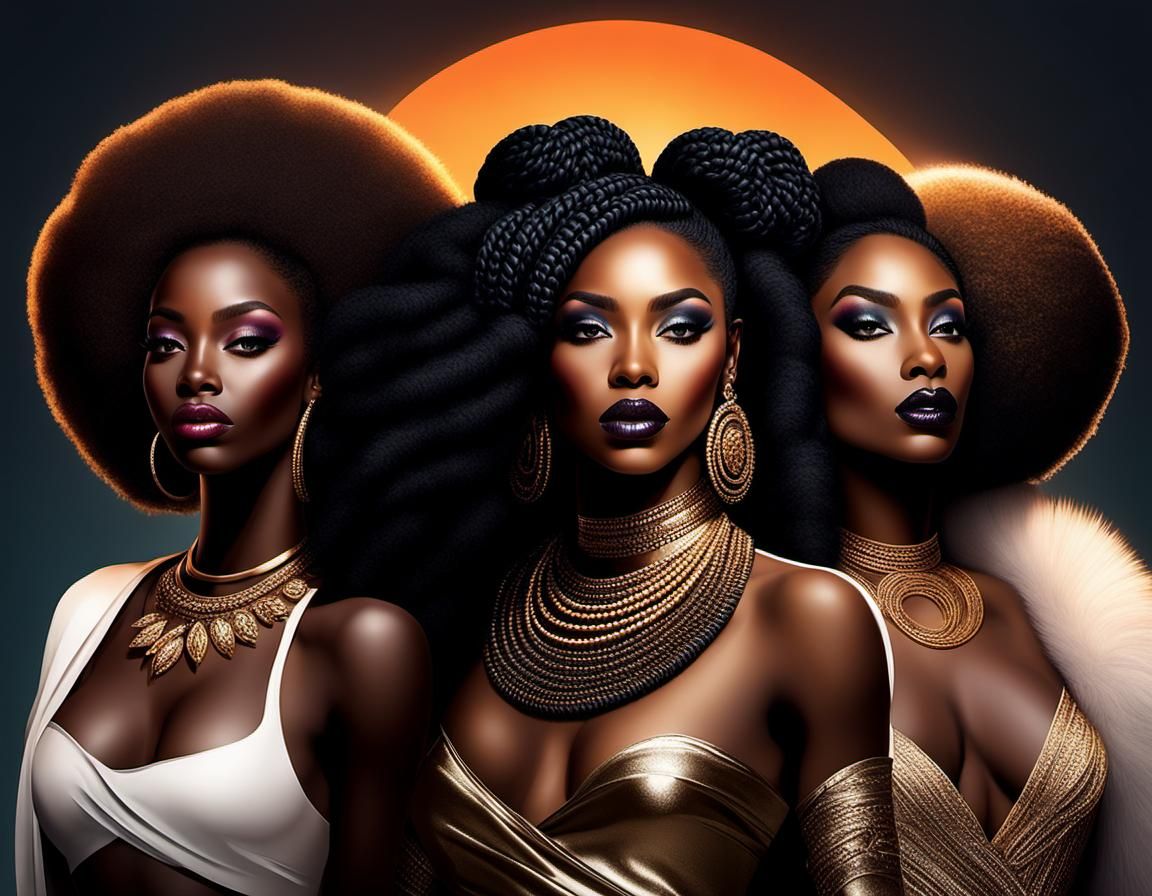 Celebrating Melanin Beauty in Matte Painting