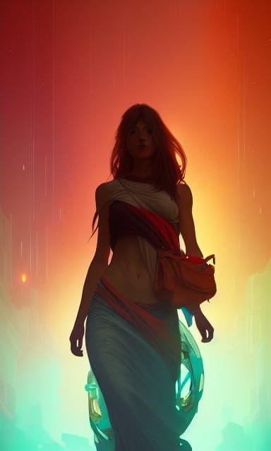 Heavenly Scene Concept Art in Divine Lighting