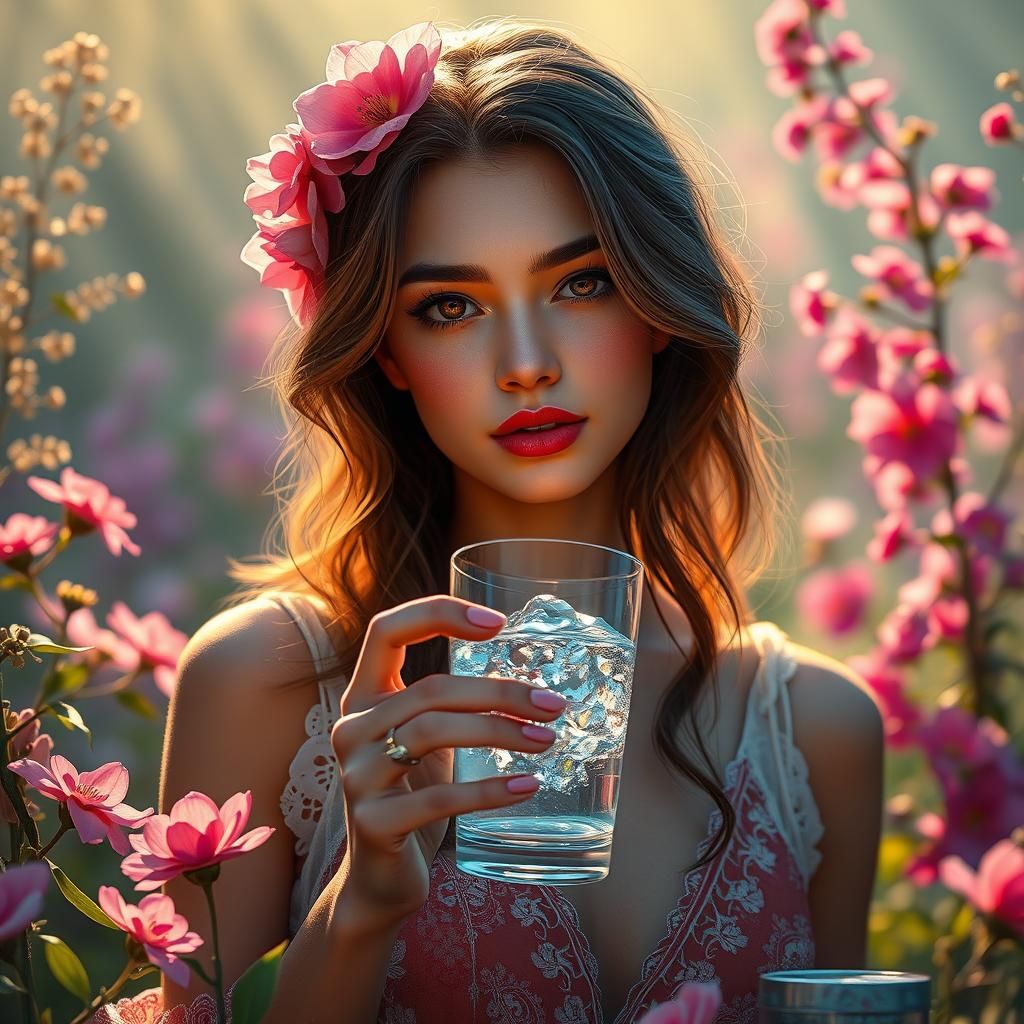 Morning Hydration in Fantasy Concept Art Style