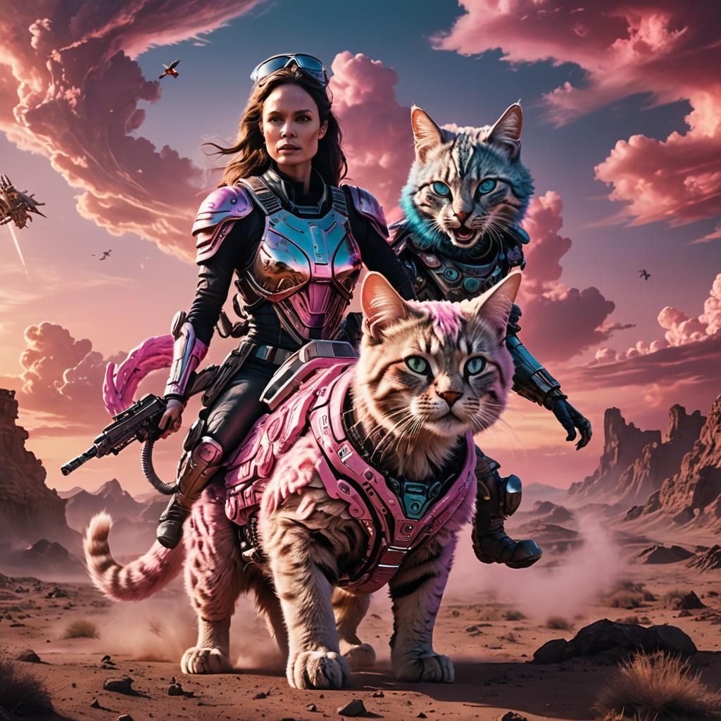 Angelina Jolie Rides Kitten in Sci-Fi Wasteland