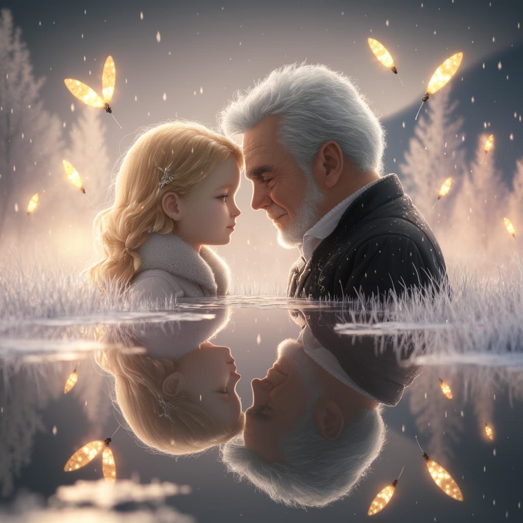 Winter Wonderland Gaze in Dreamlike Style