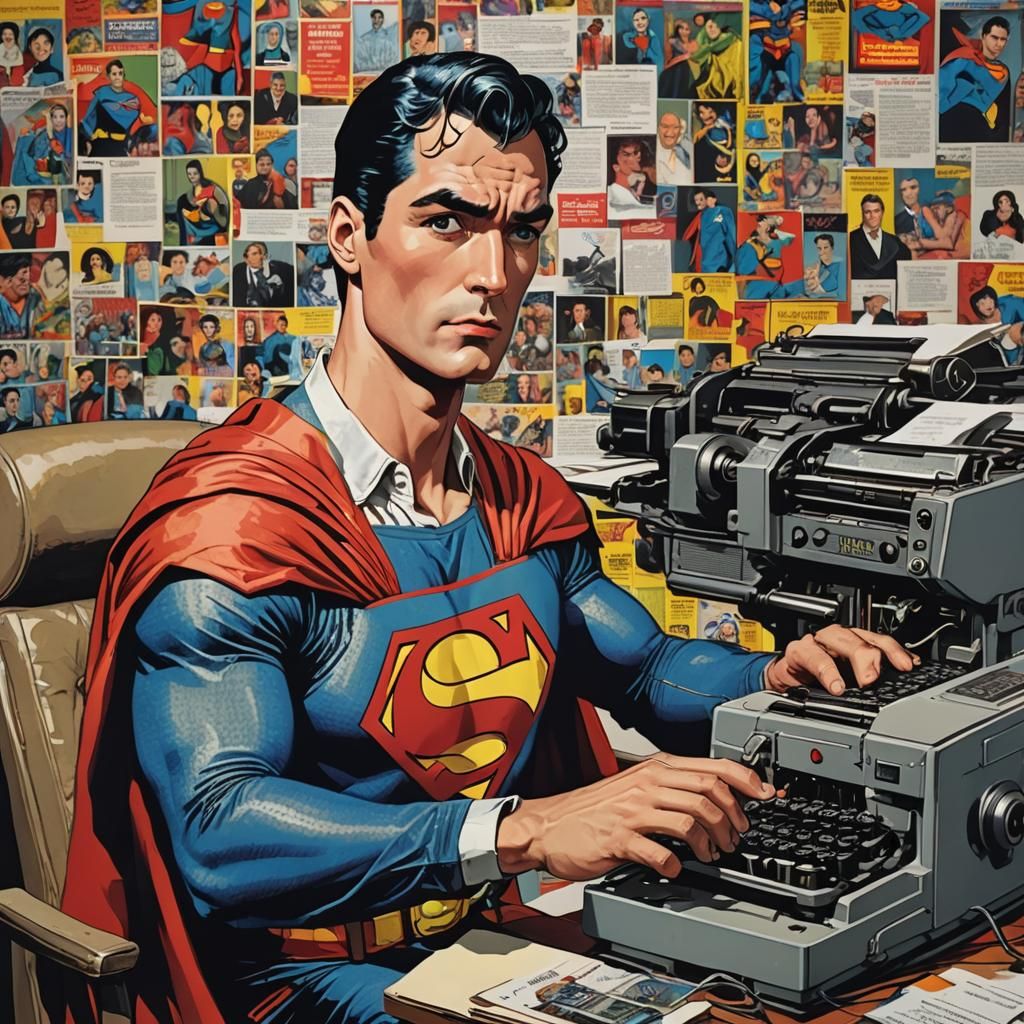 Superman's Frustration: A Pop Art Resignation