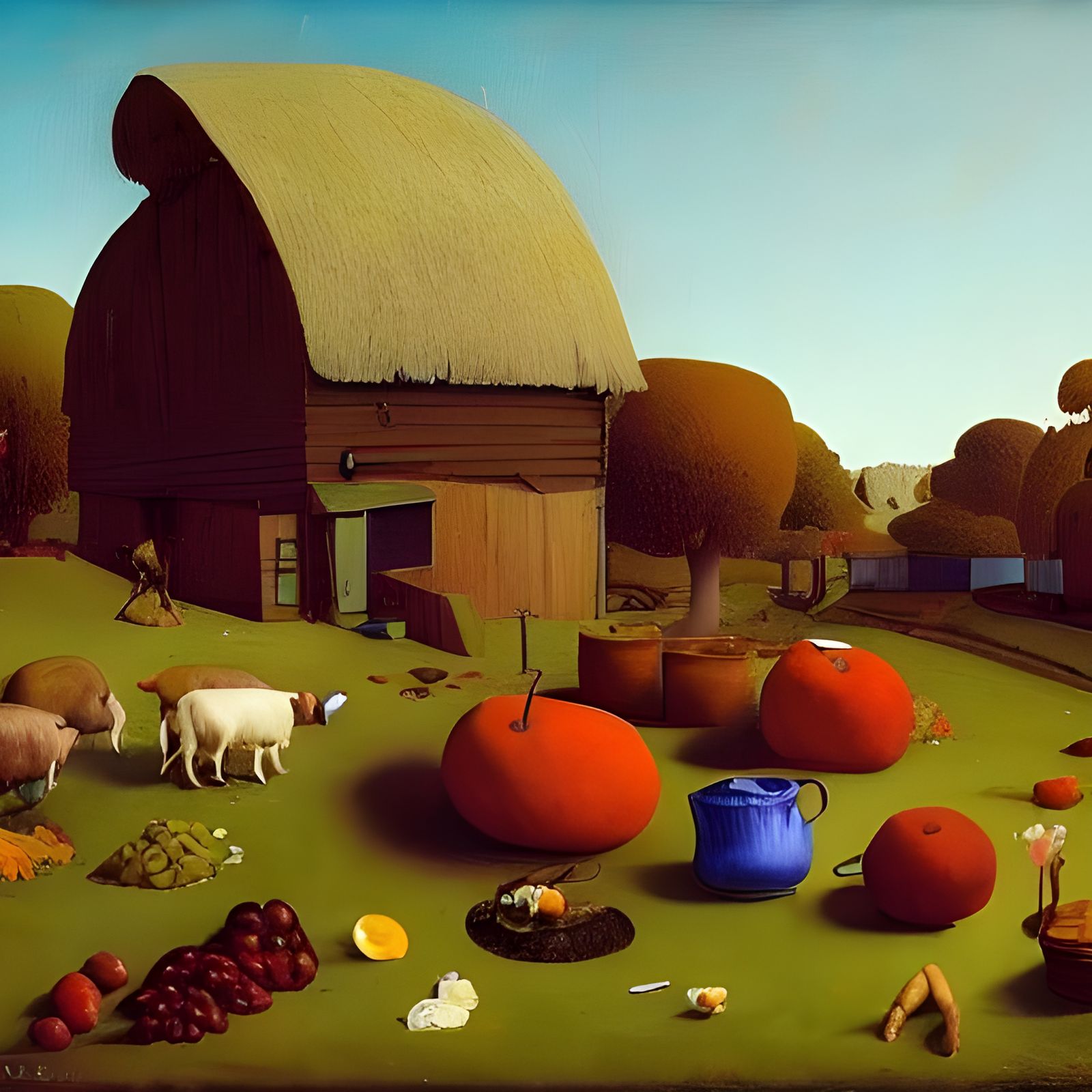 Opulent Feast: Decaying Organic Matter and Animals