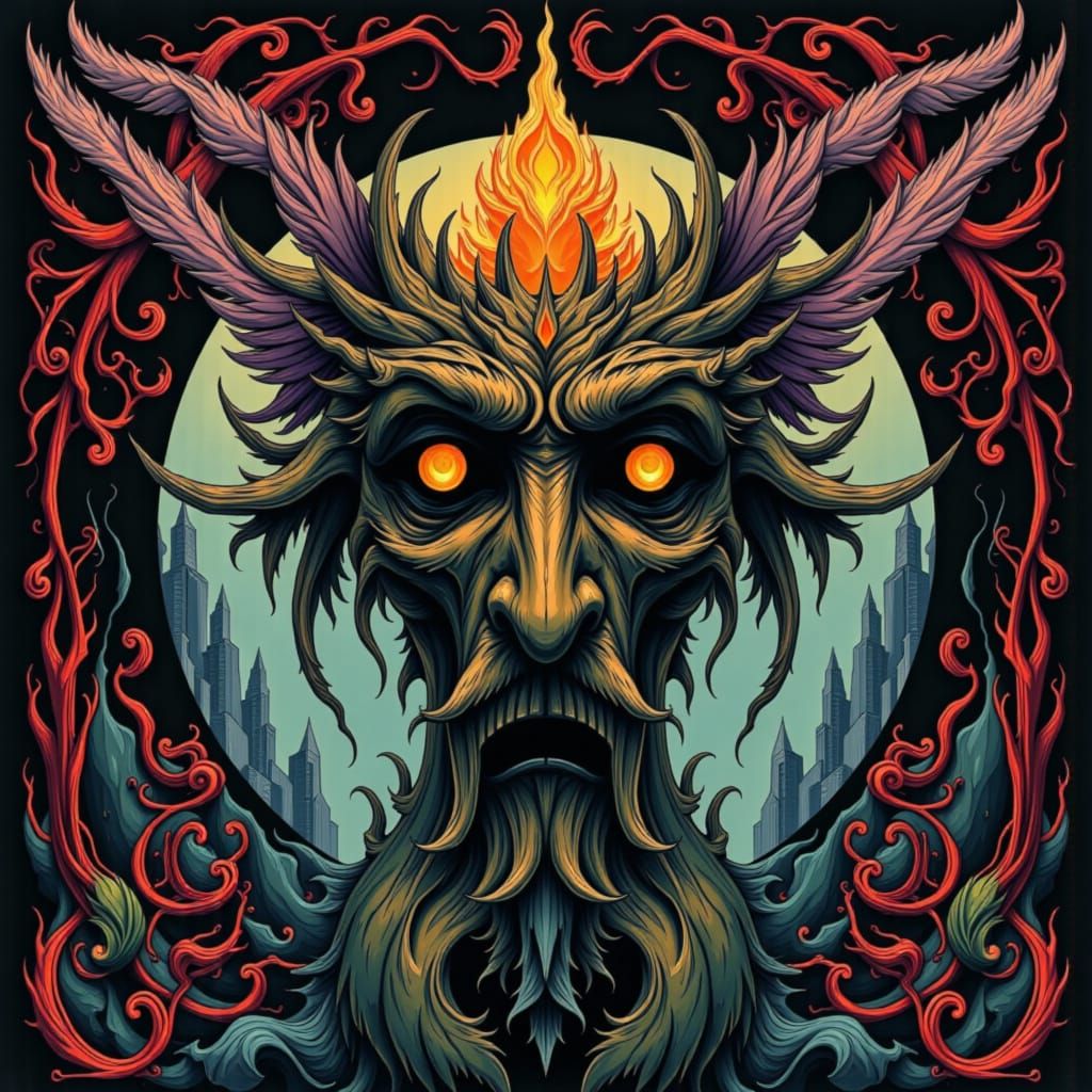 Nocturne of Shadows: A Dark Fantasy Digital Art Piece