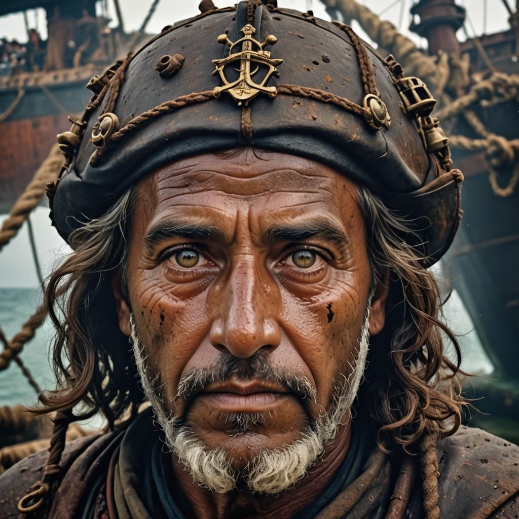 Caravel Shipwreck Portrait with Bokeh Lighting