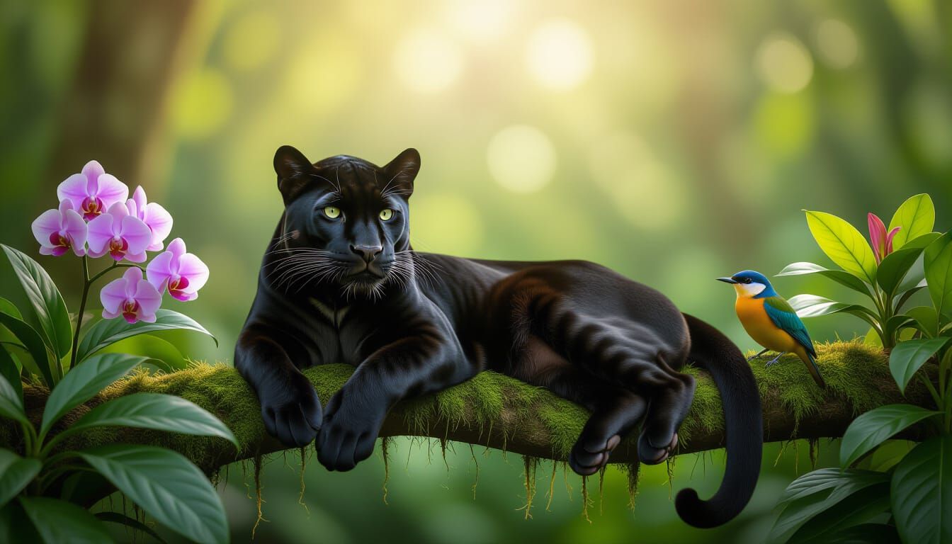 Black Panther in Jungle, Professional Photography