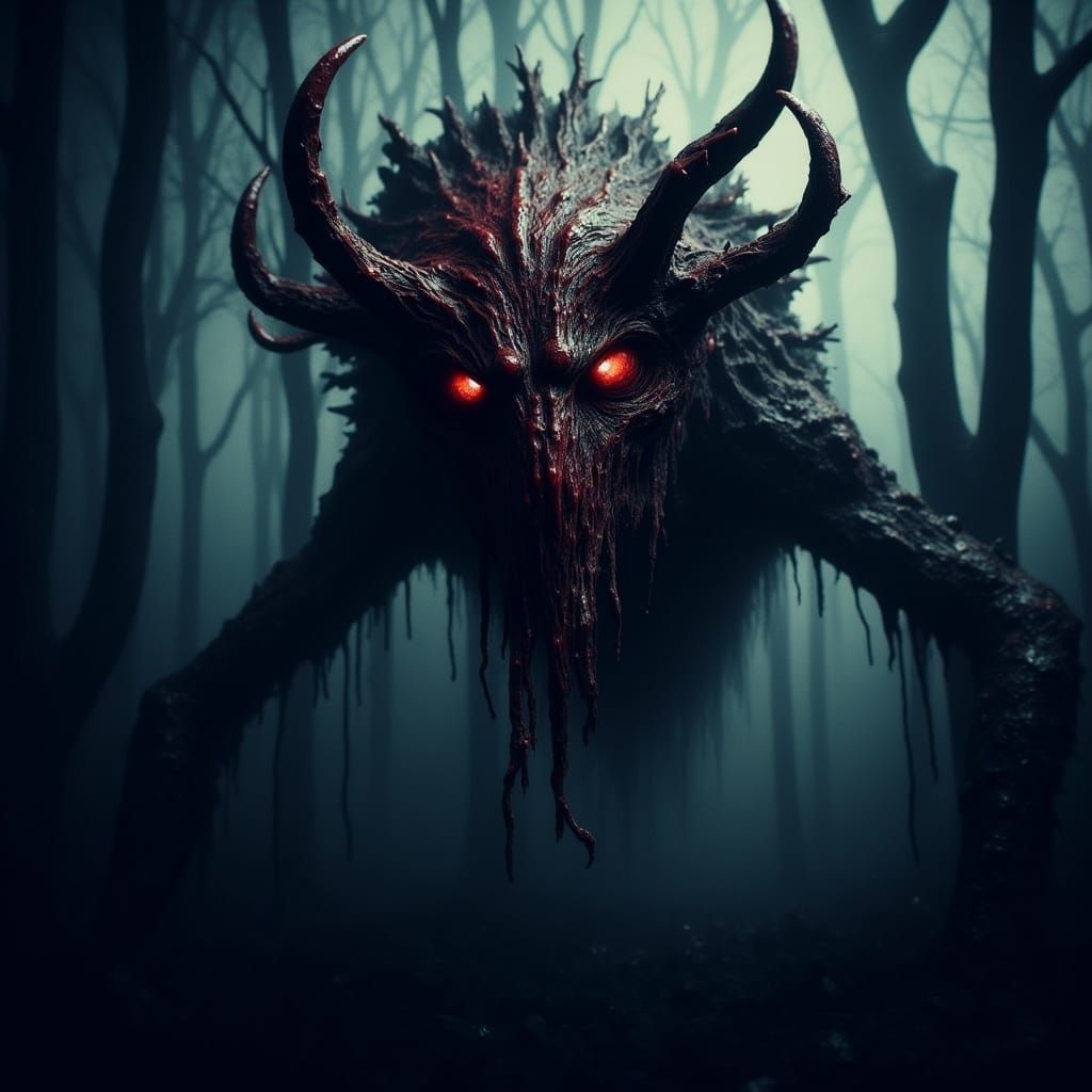 Mushroom Demon Stalks Dark Forest