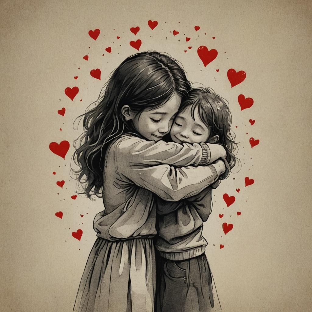 Heartfelt Embrace: An AI Interpretation