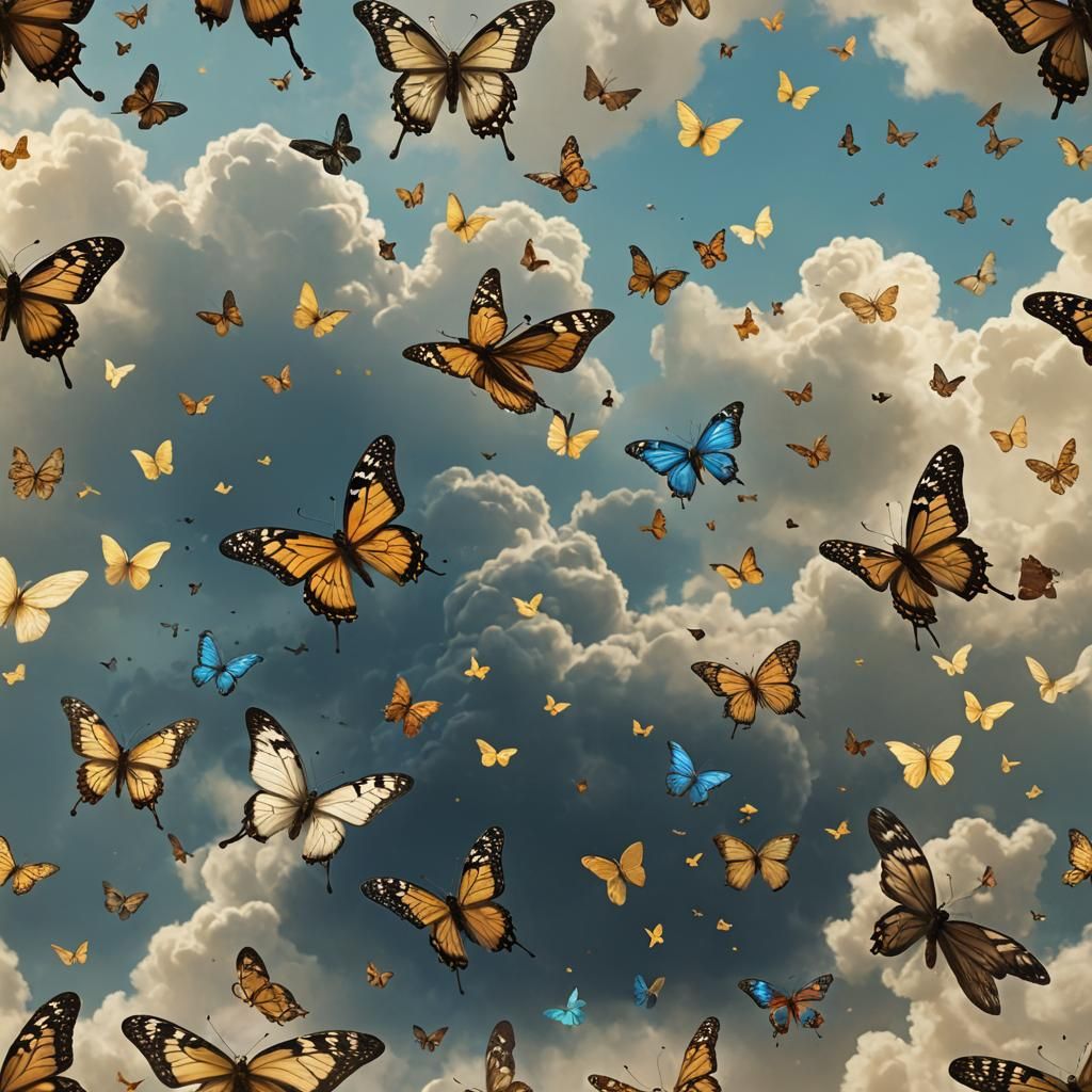 Detailed Matte Painting of a Butterfly