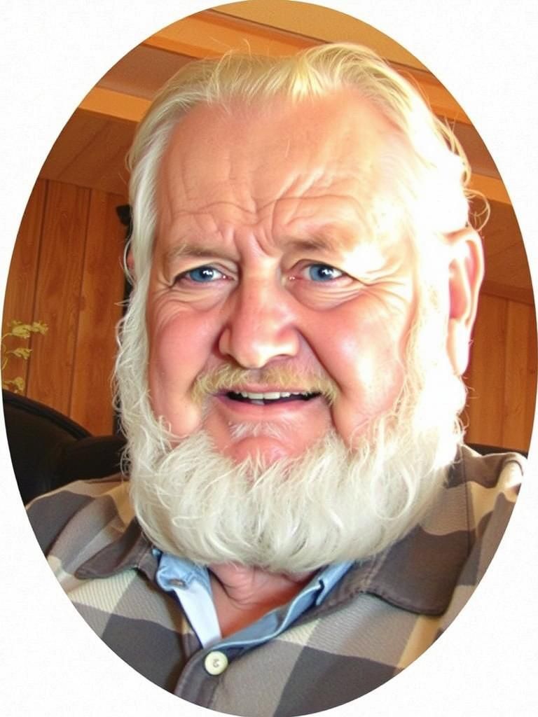 Weary Old Man Resting by Fireplace