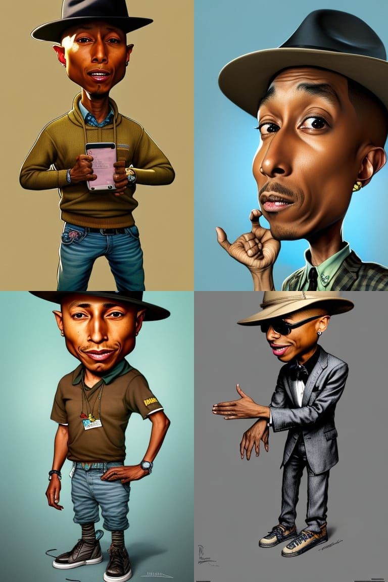 Chibi Pharrell Williams Caricature