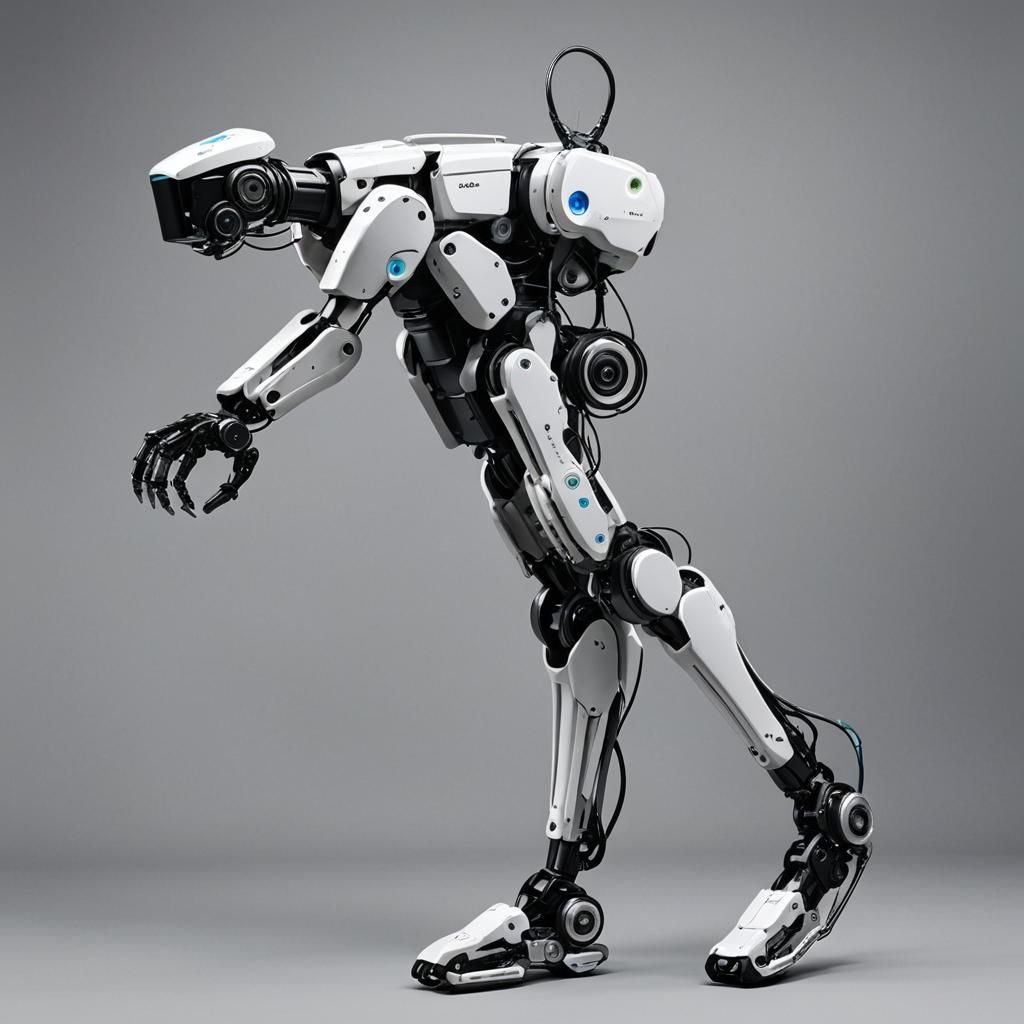 Detailed Robotic Leg Close-up