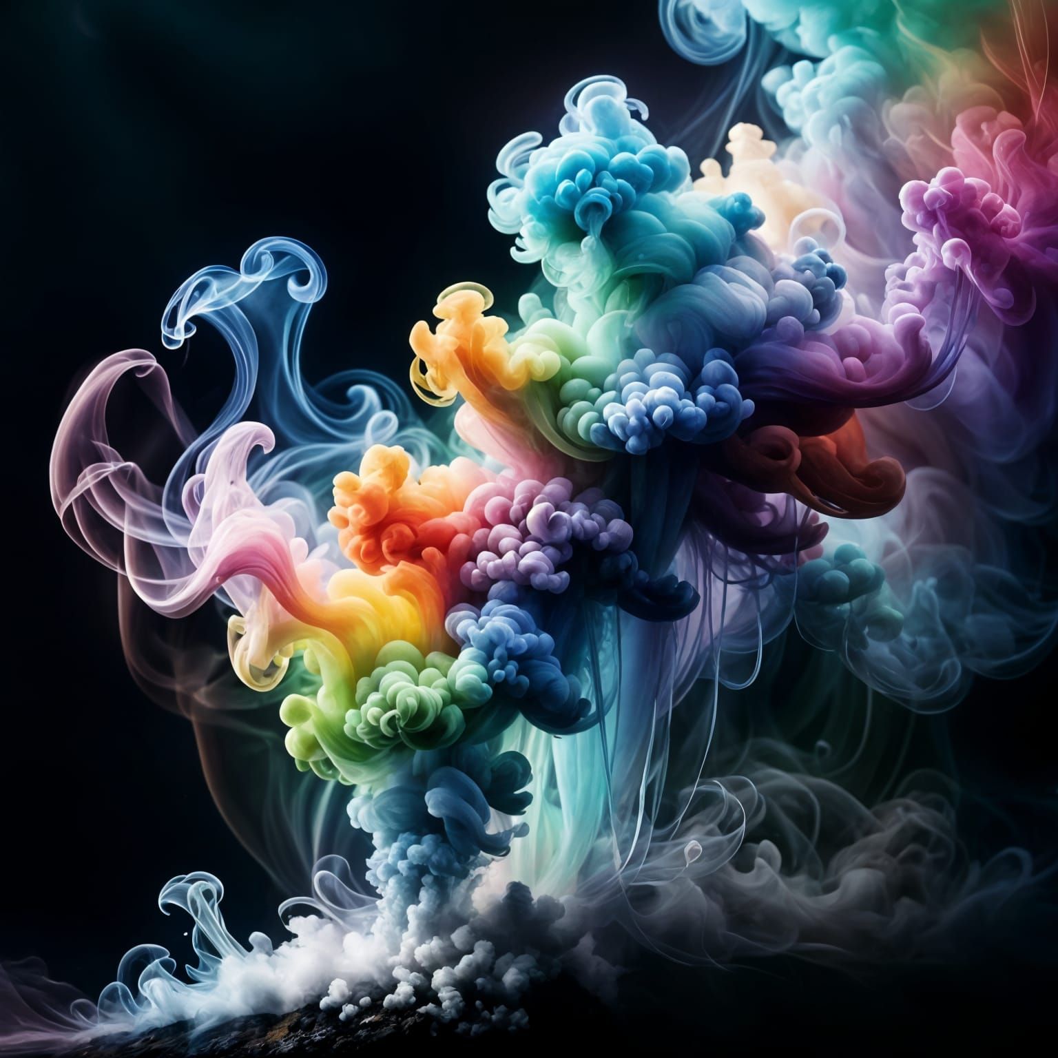 Rainbow Made of Smoke: A Colorful Illusion