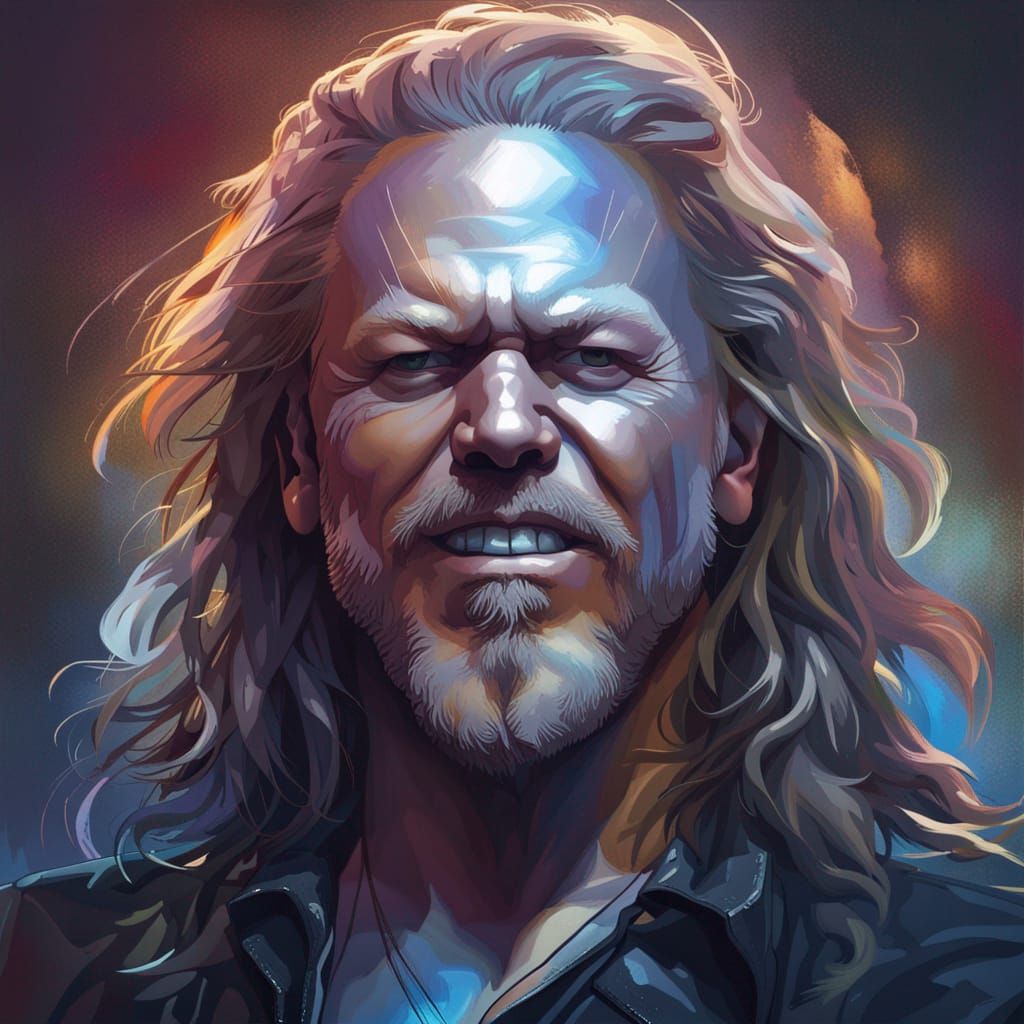 Metallica Portrait in Hyperdetailed Digital Art Style