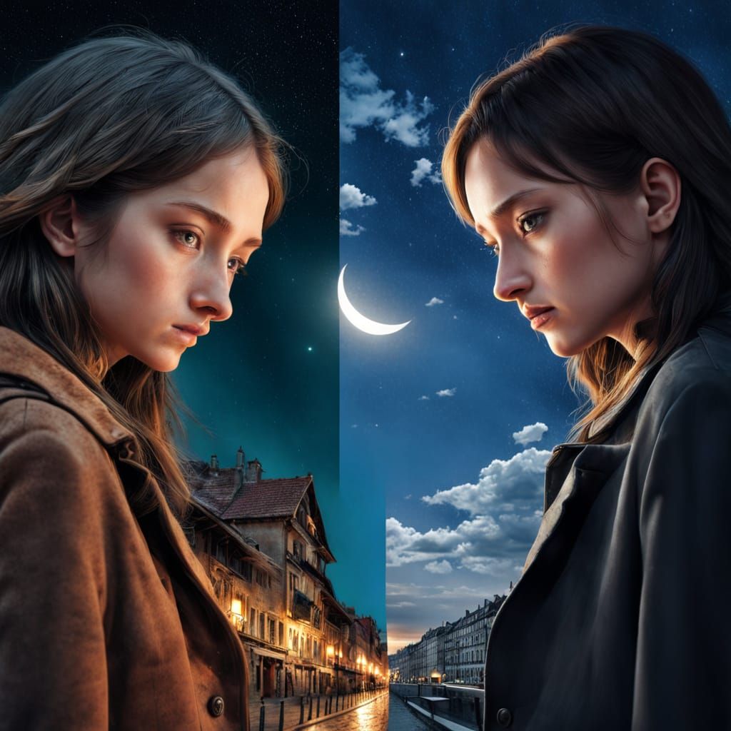 Day and Night Split Image