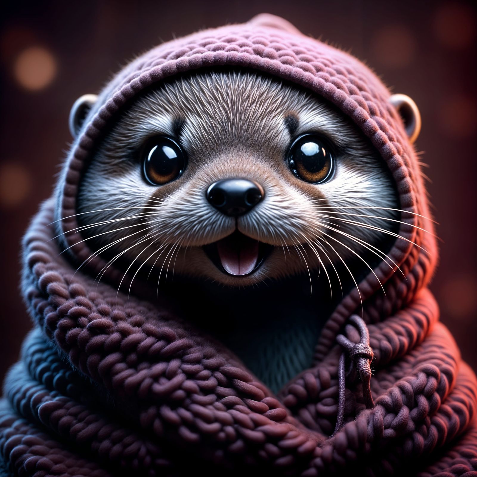 Intricately Detailed Otter in a Vibrant, Cinematic Landscape