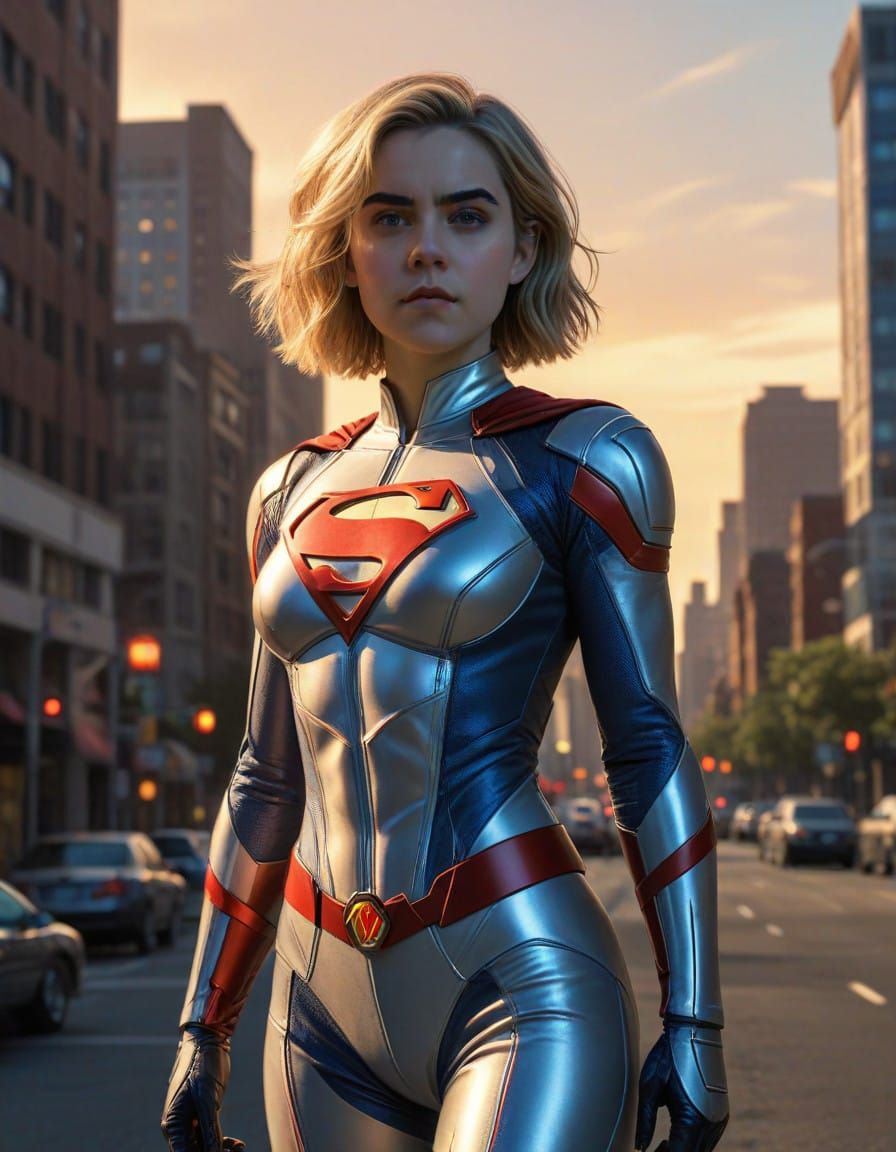 Kiernan Shipka as Power Girl Kara Zor-L: Iconic Superheroine...