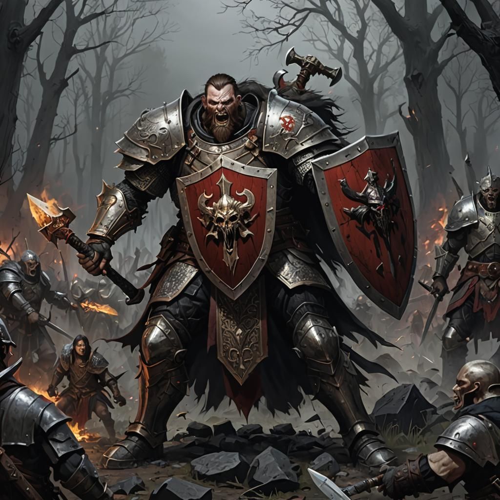 Goliath Paladin Hunting Vampires in Slavic Region