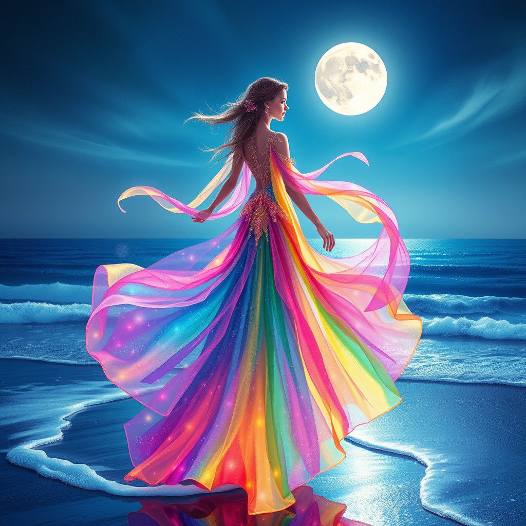 Ethereal Goddess of the Rainbow Shore