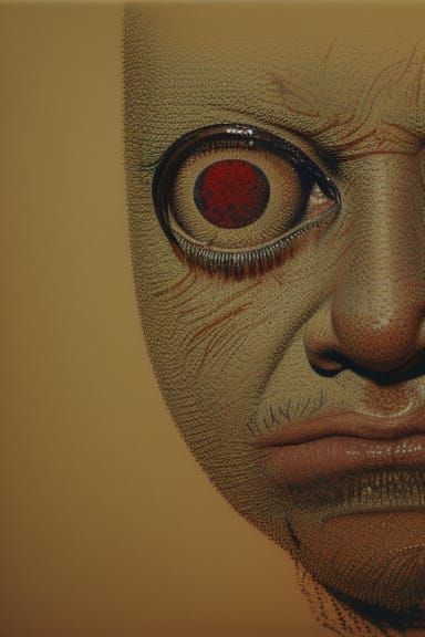 Intricate Tarsier Portrait in Electric Realism