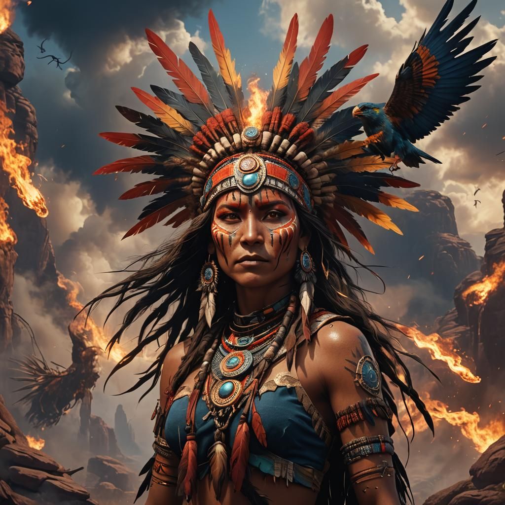 Fire Bird woman from the Thunder Sky Tribe