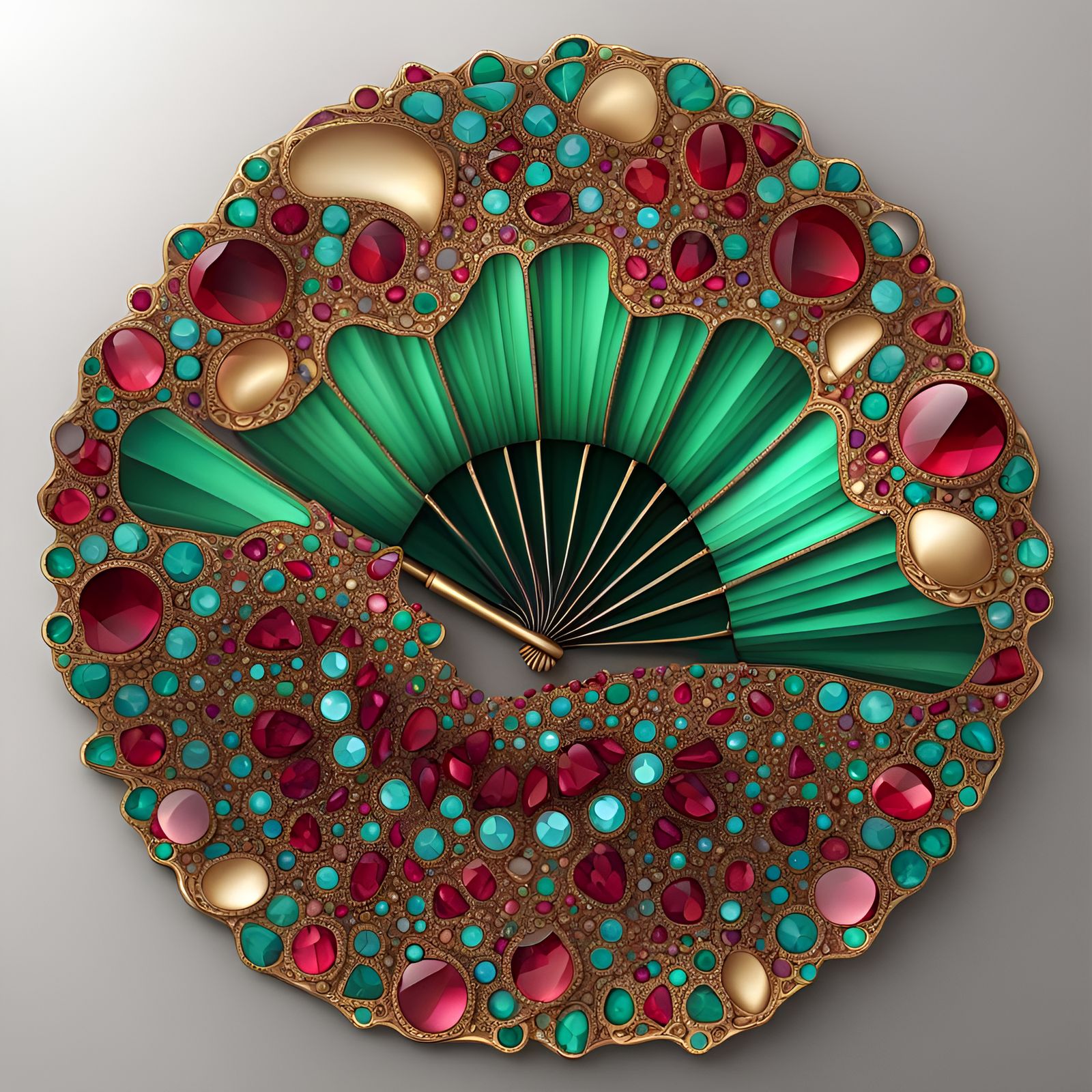 Jeweled Hand Fan