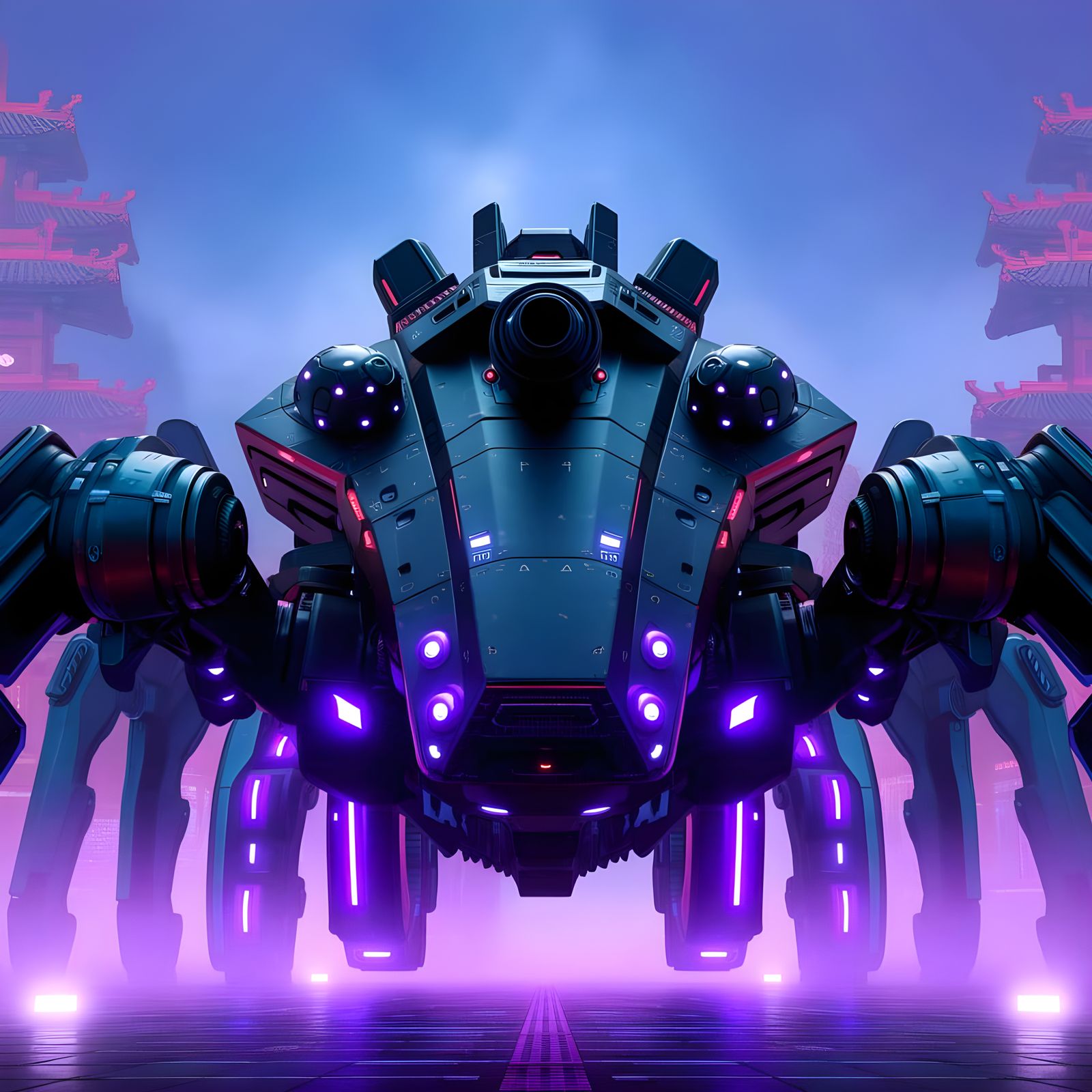 Galaxy Automation Tsuchigumo-class Siege Mech, Ideogram 2a Turbo Edition