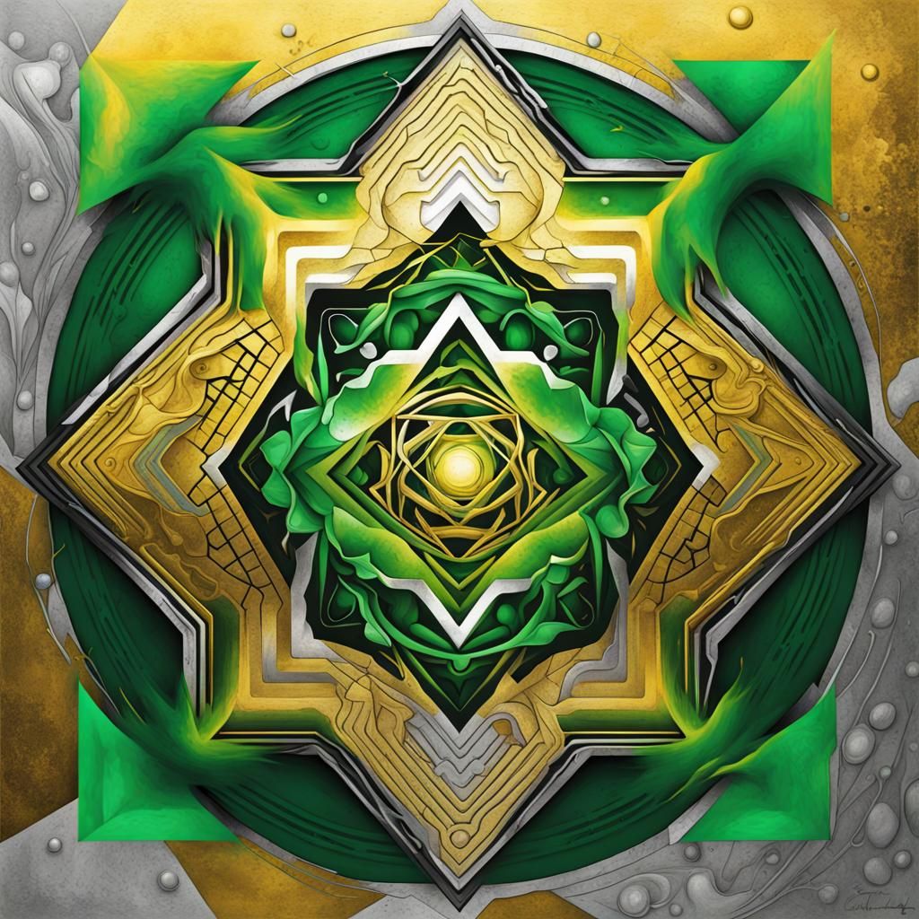 Pachamama in Sacred Geometry Graffiti Art