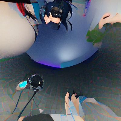 Dreamy Avatar in Virtual Reality Landscape