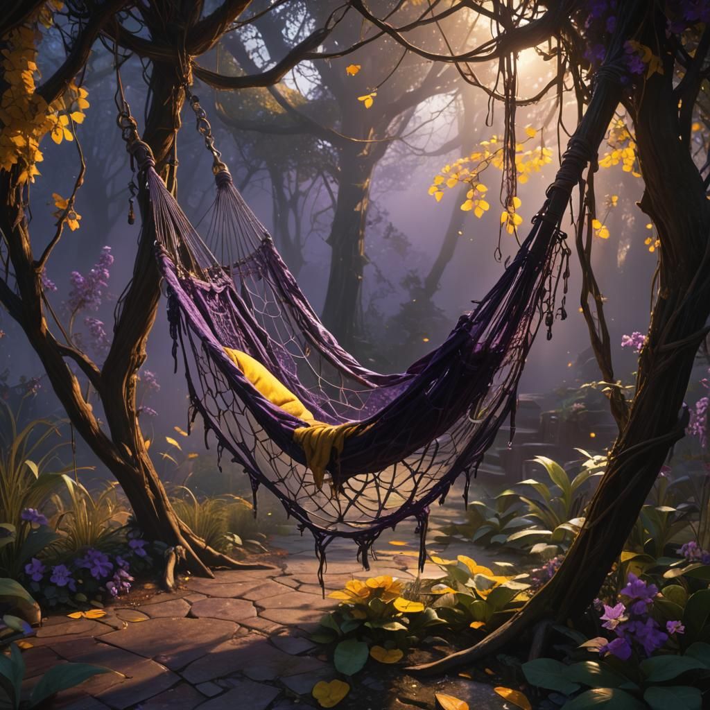Cobweb Hammock in Dark Fantasy Style