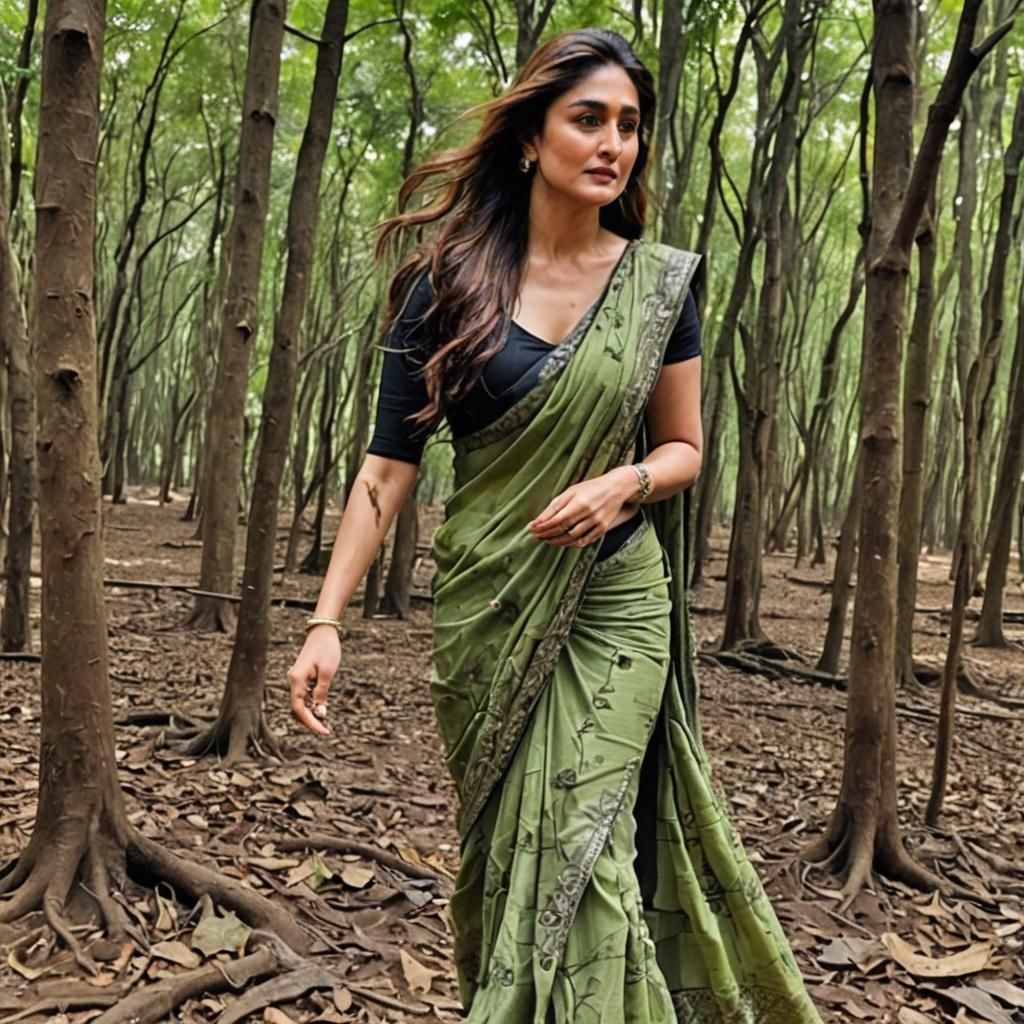Bollywood Star in Natural Forest Setting