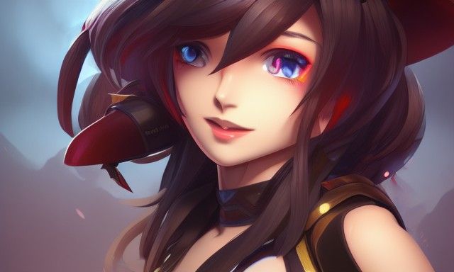 Megumin Portrait in Anime Style, 8K Resolution