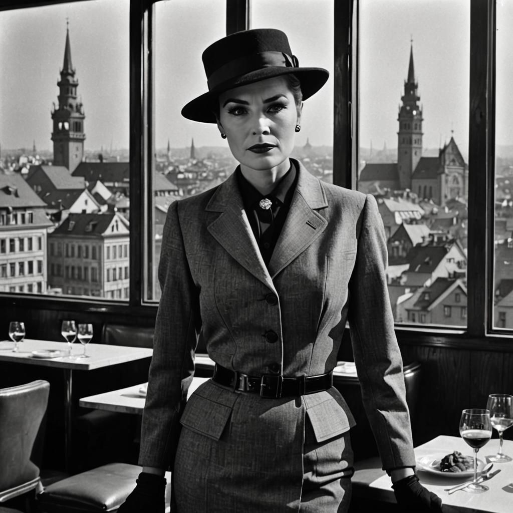 1960s Noir Image of a Secret Agent in Europe
