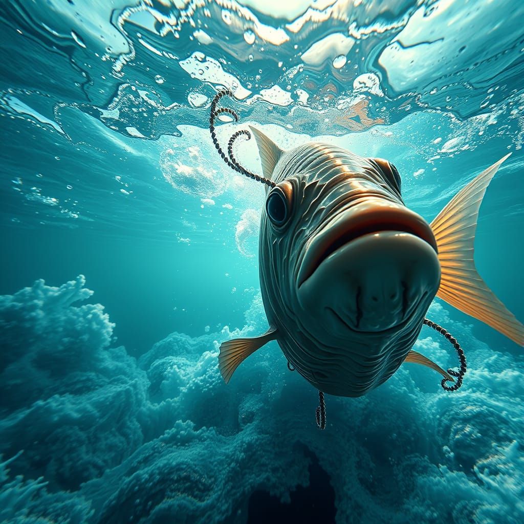 Underwater Epic in Vibrant Digital Art