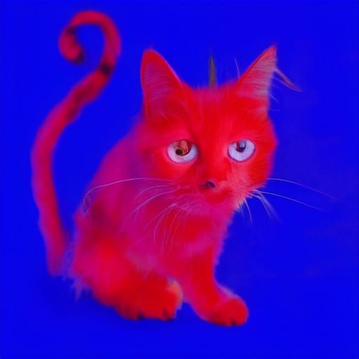 AI Generates a Cat with Wild, Crazy Eyes