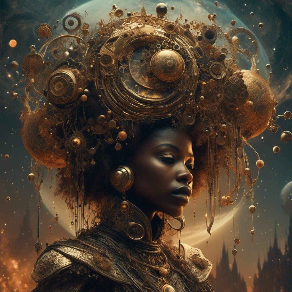 Afrofuturist Phone: Sleek Silhouette Design