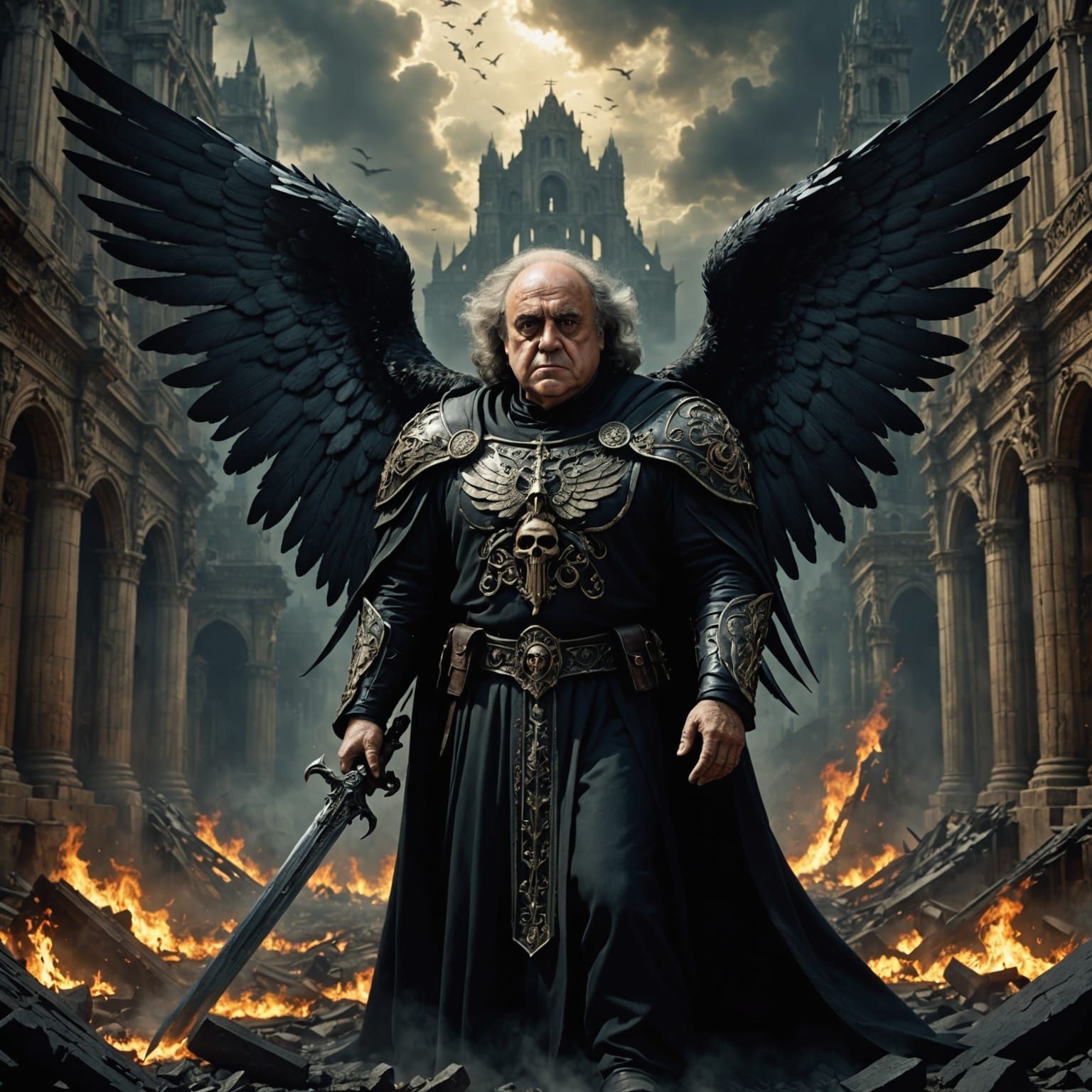 Epic Cinematic Angel of Death in Stunning Maximalist Style