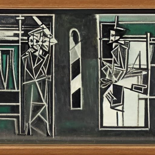 Mouse Gigolo in Speakeasy: Cubist Neoplastic Art