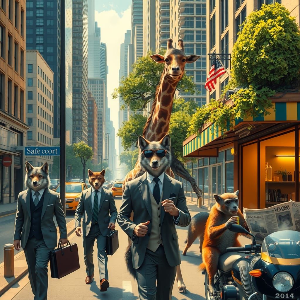 Animal City: Wolves, Giraffes, and Monkeys in Metropolis