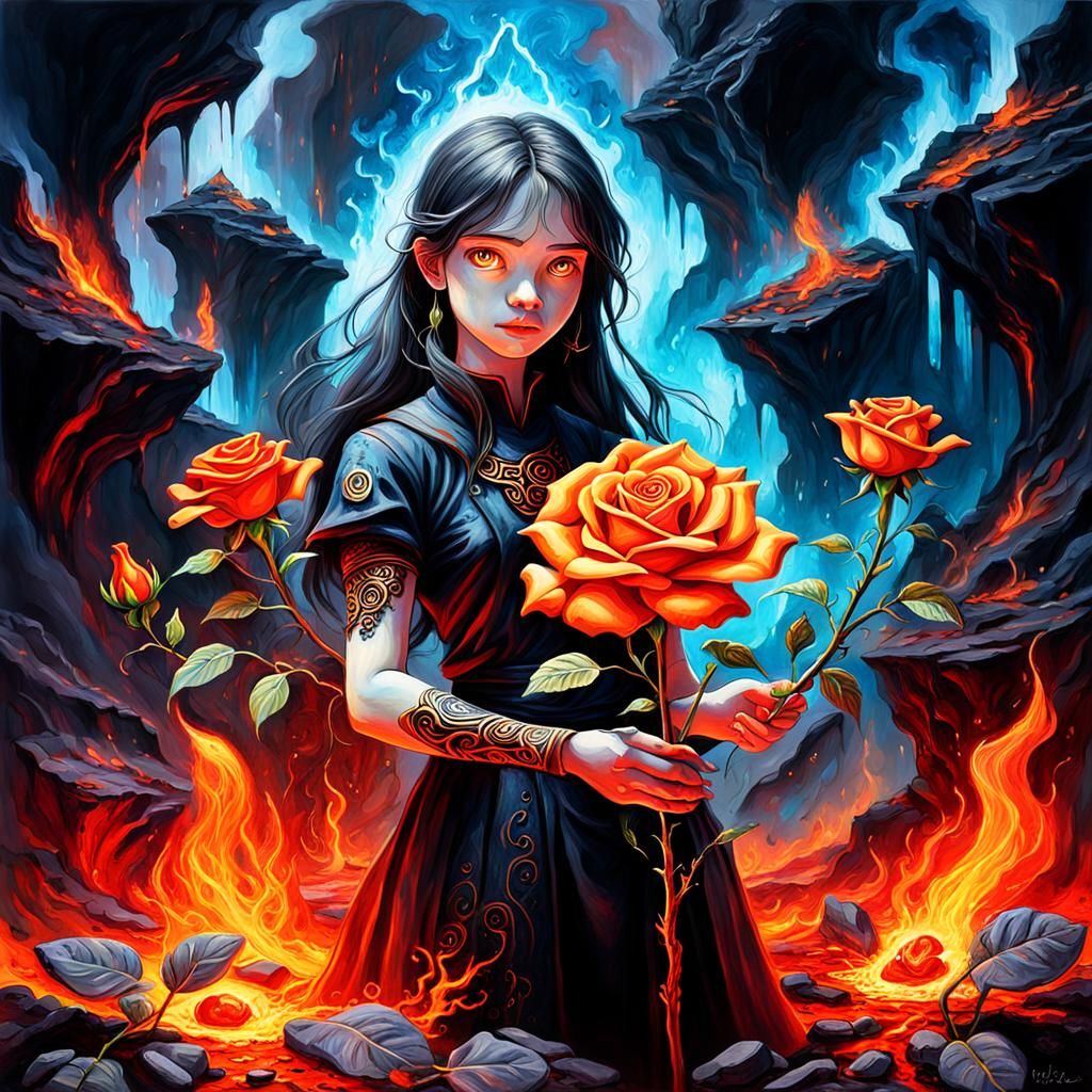 Dark Dame with a heart all fire, all flame ...