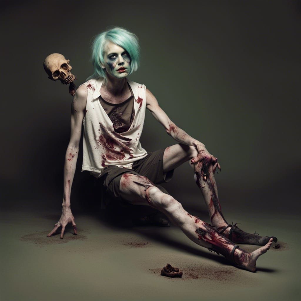 Kris Angel as a Zombie Without Legs