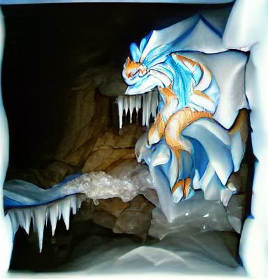 Icy Dragon Guardian in a Crystal Cave